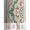 thumbnail image 5 of Retro Flowers Sheer Curtains 2 Panels Set Abstract Geometric Lines Texture Sheer Window Curtains Light Filtering Rod Pocket Voile Drapes for Bedroom Living Room 52"x45", 5 of 7