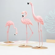 Travelwant Pink Flamingo Ornaments Resin Figurines, Flamingo Figurine, Bird Knick Knacks Living Room Clearance Decor,Tropical Party Decor,Pink Room Decor