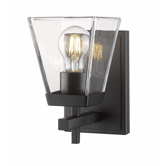 1 Light Wall Sconce in Traditional Style-8.5 inches Tall and 5 inches Wide-Matte Black Finish Bailey Street Home 372-Bel-4962022