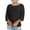 Black, variant on Womens Solid Color Sheer Knit Tops Off Bateau Neck Relaxed Batwing 3/4 Sleeve Oversized Pullover Blouses Trendy Dressy Casual Summer Leisure Wear Street Shirts