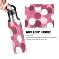 thumbnail image 2 of ALAZA Polka Dots Pink Water Bottle Insulated Flask Stainless Steel Straw Lid 20 oz, 2 of 6