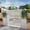 White, variant on MAYEERTY 72x47x16 Inch Black Spring Leaf Galvanized Steel Privacy Screen for Outdoor Patio
