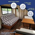 thumbnail image 5 of Binienty Brown Skull Damask RV Jackknife Sofa Slipcover High Stretch Soft Fabric Wrinkle Resistant Non Slip with Elastic Straps Washable for Camper Travel Trailer Interior, 5 of 7