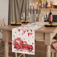 thumbnail image 2 of Table Runners 72 Inches Long Dress Scarves, Valentine's Day Farmhouse Kitchen Table Runner, Coffee Tablerunners, Red Love Hearts Car Romantic Burlap 18x72 Inch, 2 of 9