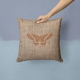 thumbnail image 2 of Carolines Treasures BB1030-BL-BN-PW1414 Butterfly Burlap and Brown   Canvas Fabric Decorative Pillow BB1030 14Hx14W, 2 of 4