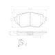 thumbnail image 2 of Balatas Ceramicas 3 2013 al 2018 Mazda 2.5L L4 Delanteras Brembo 1 juego (4) piezas, 2 of 5