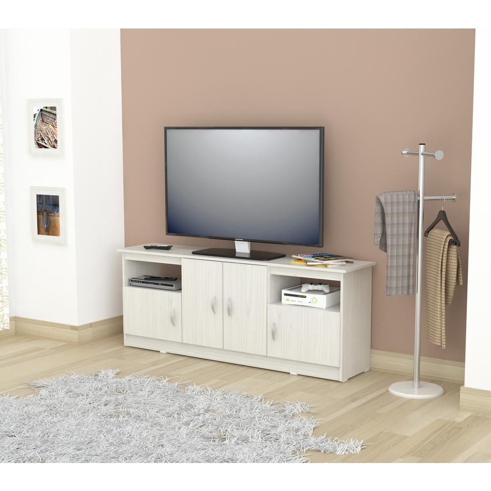 Inval 4-Door TV Stand for TVs up to 60", Washed Oak