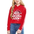 thumbnail image 2 of Zylarhe Girls Boys Sweatshirt Girls Hoodies & Sweatshirts Children Long Sleeve Solid Top for Large Kids Stylish Short Hoodie with Letter Design Red 8-9 Years, 2 of 4