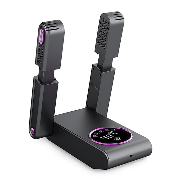 Electric Shoe Dryer for Boots, Timed Socks Gloves Dryer, Foldable Shoe Dryer with 118.4℉ Constant Temperature, 4 Timer Modes, Telescopic Dry Rack, 360° Surround Wind, 90° Folding Design for Sneakers