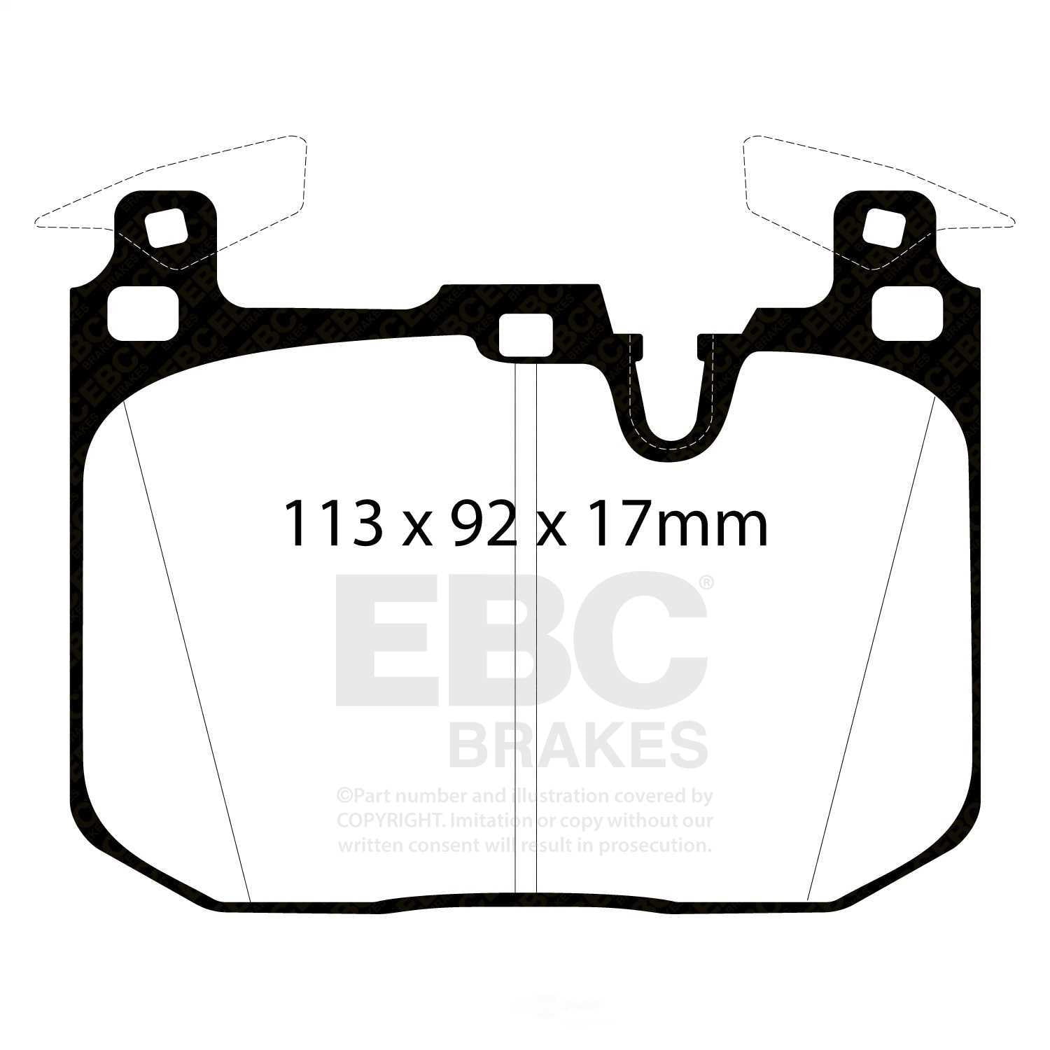 EBC Brakes Bluestuff NDX Trackday Brake Pad Set Fits select: 2015-2018 BMW M4, 2015-2018 BMW M3