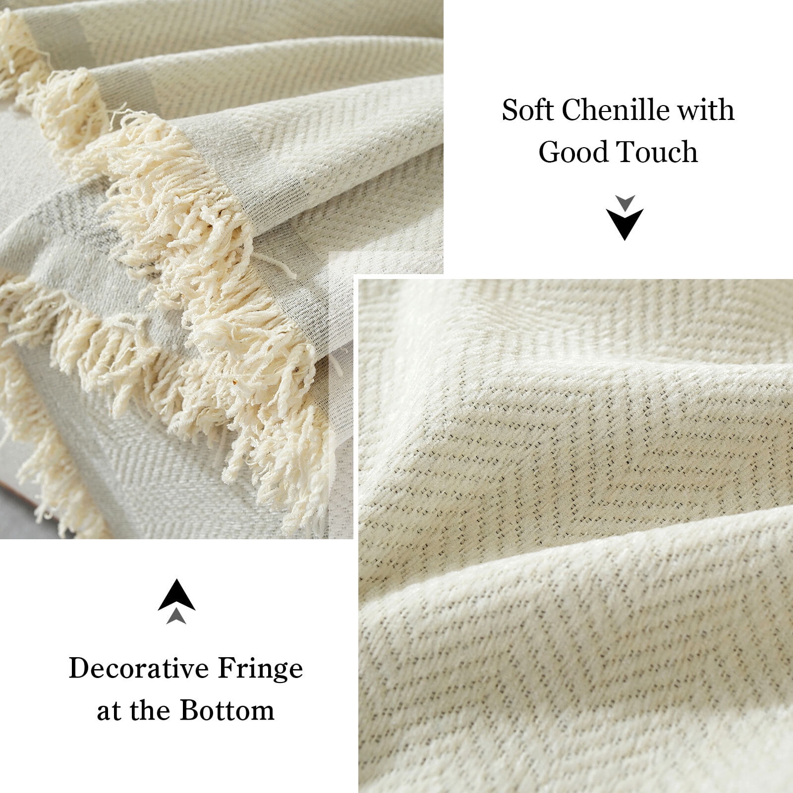 Chenille Couch Cover Pet Friendly Sofa Cover Washable Reversible Sofa Slipcover for Sectional Sofa, Loveseat, 2 or 3 Cushion Couch, Corner Sofa, Futon Cover