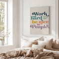 thumbnail image 3 of Retro Inspirational Work Hard Be Nice Typography Canvas Wall Art, Minimalist Aesthetic Matte Finish Gallery Wrapped, Motivational Living Room Office Decor 8*12, 3 of 6