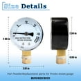 thumbnail image 2 of HLONK Stainless Steal Cooker Pressure Guage Replacement for Presto 85772 Pressure Cooker Canner Steam Gauge 82237 82121- Fit Presto Canner Models 175107 01755 0175510 178001 178005, 2 of 7