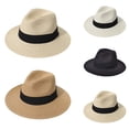 thumbnail image 4 of Beach Hat, Women's Sun hat, Sun Protection Wide Brim Straw Hat for Men Fedora Panama Hat Straw, 4 of 8