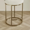 thumbnail image 4 of CHITA Upholstered Swivel Counter Bar Stool with Metal Frame and Arched Back, 4 of 8