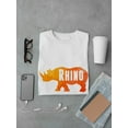 thumbnail image 3 of Cool Rhino Graphic Men White T-Shirt, Male Medium, 3 of 4