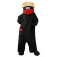 thumbnail image 4 of Funny Big Mouth Monster Adult Onesie, Halloween Oversized Fleece One Piece Pajamas with Comb for Women Men, Cozy Hooded Plush Loungewear for Sleep Party Game Night(Gold,XXL), 4 of 6