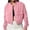 *Pink, variant on ClodeEU Women's Cropped Lightweight Bomber Jacket With Pockets,Fashion Casual Button Casual Coat Navy,Womens Plus XXL