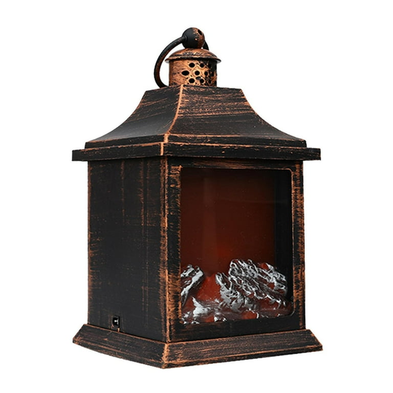 Decorative Fireplace Lantern Tabletop Flameless LED Lantern Hanging Lantern For Indoor Outdoor Decorative Fireplace Lantern Tabletop Flameless LED Lantern Hanging Lantern For Indoor Outdoor