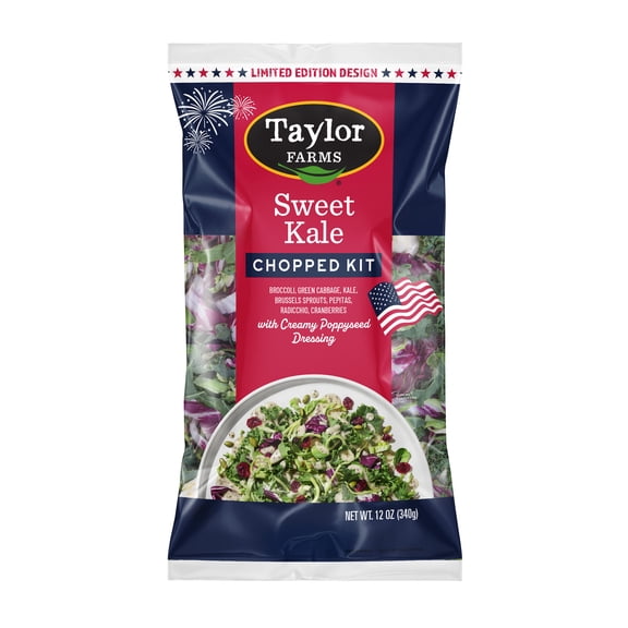 Taylor Farms Sweet Kale Chopped Salad Kit, 12 oz Bag, Fresh