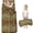Camo and Maple Green Pattern, variant on Camo and Deer Brown Pattern Teens Toddler Nap Mat with Pillow, Sleeping Mat Bag for Preschool Daycare 51"x22"