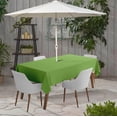 thumbnail image 2 of Vargottam Indoor/Outdoor Rectangular Tablecloth 58 x 82 in. Waterproof Pear Green with Umbrella Hole, 2 of 6