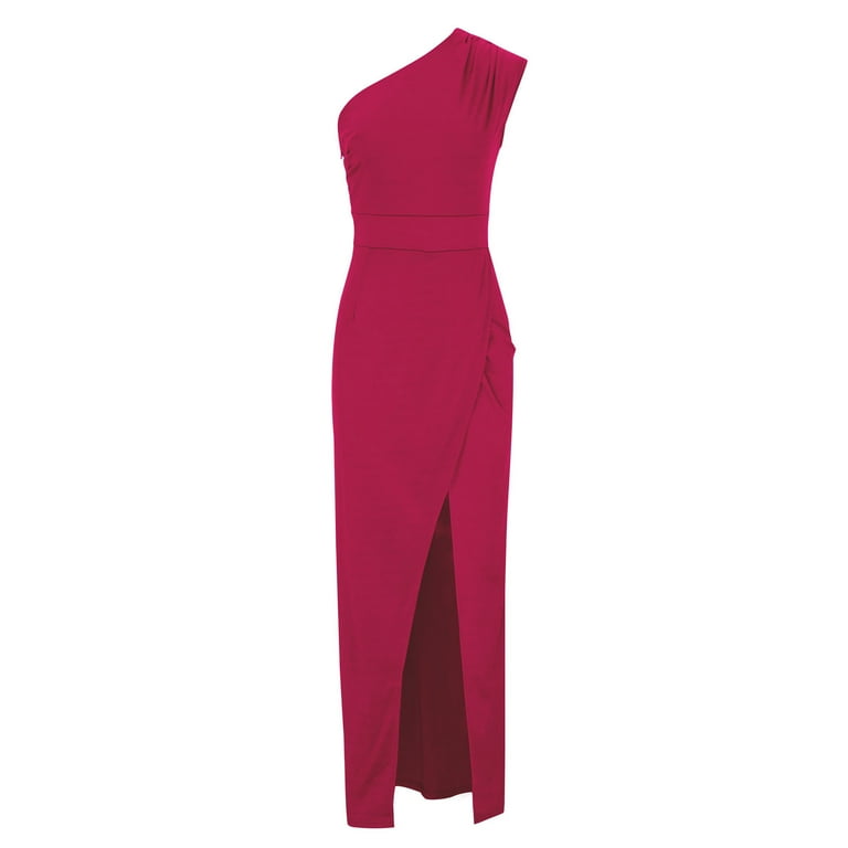 hot pink satin dress with sleeves Hot Pink Notch Neck Bodycon Satin Mini Dress