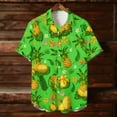 thumbnail image 4 of Handshe Unisex Hawaiian Shirt, Short Sleeve Button-Up with All-Over Print for Beach, Vacation and Daily Wear, 4 of 9