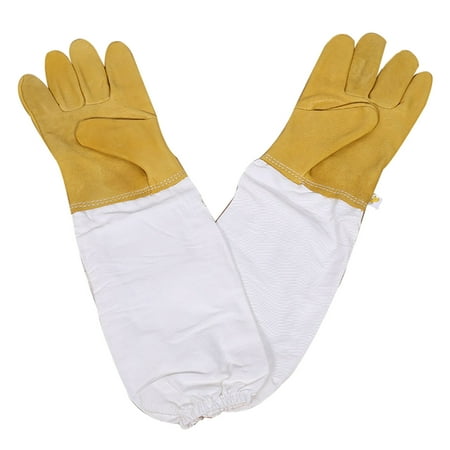 

FAIOIN 1Pair Beekeeping Gloves Protective Sleeves Breathable Anti Bee Sting Sheepsking