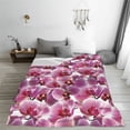 thumbnail image 5 of Pofeuu Orchids Flowers Print Ultra-Soft Micro Fleece Blanket,for Bed Or Sofa,All Season Throw Blankets Flannel Blanket-80"x60", 5 of 7