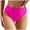 a-99Hot Pink26, variant on Womens Mid High Waist Solid Color Full Coverage Flat Front Bikini Bottom Smooth Stretchy Basic Swim Brief Summer Swimwear For Outdoor Pool Activities Stylish Swimwear XXL