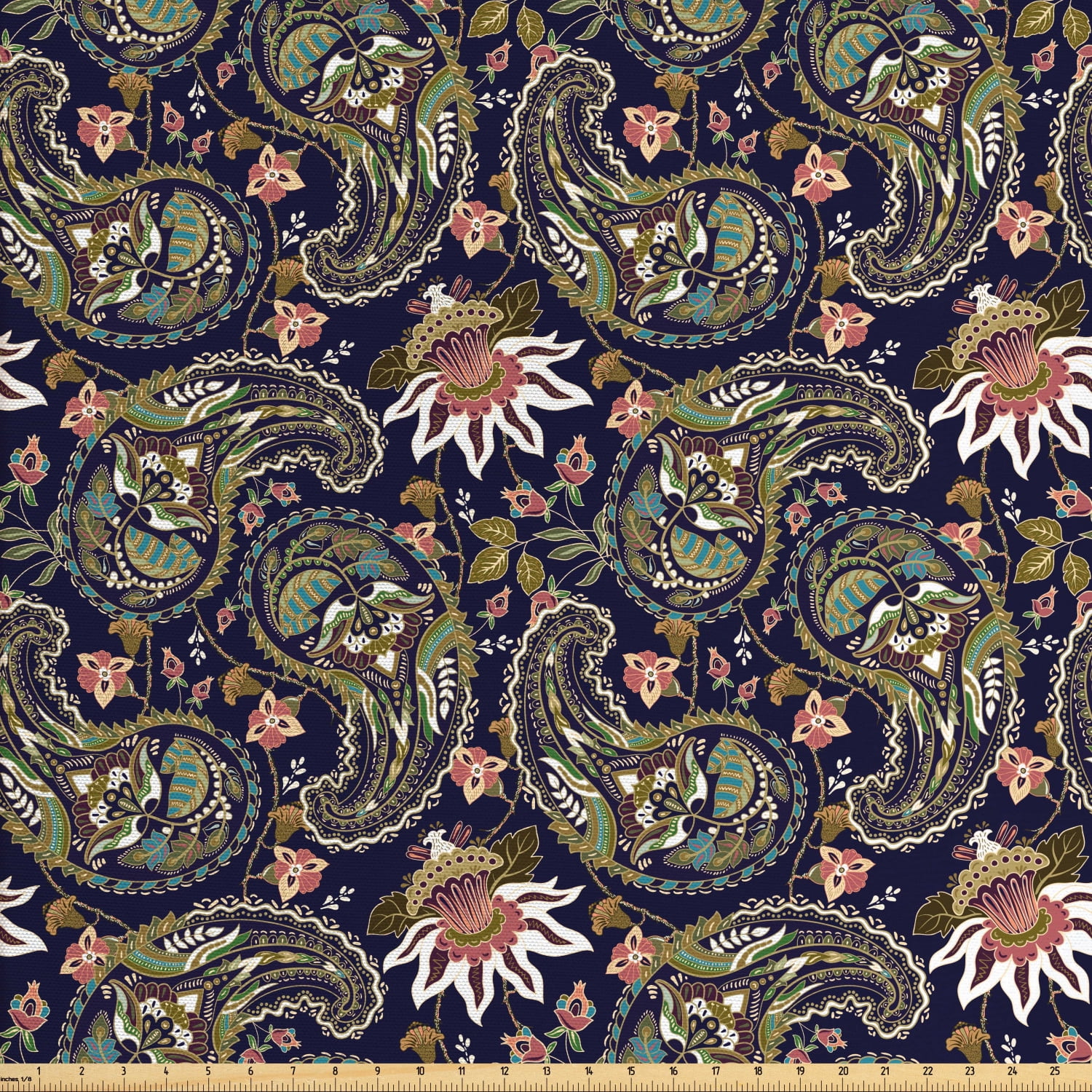 Jacobean Fabric by The Yard, Floral Vintage Nostalgia ...