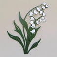 thumbnail image 4 of Lily of the Valley Metal Wall Art Sculpture Decorative Floral Wall Decor, 4 of 8