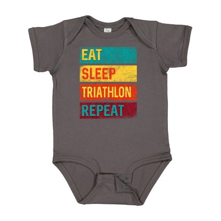 

Inktastic Running Eat Sleep Triathlon Repeat Gift Baby Boy or Baby Girl Bodysuit