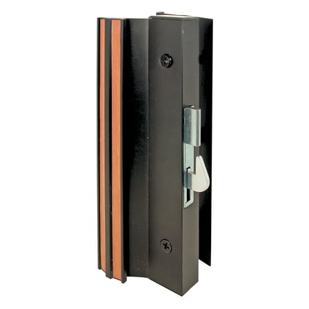 Sliding Glass Door Handle Set, 4-15/16 in., Extruded Aluminum, Black (Single Pack)