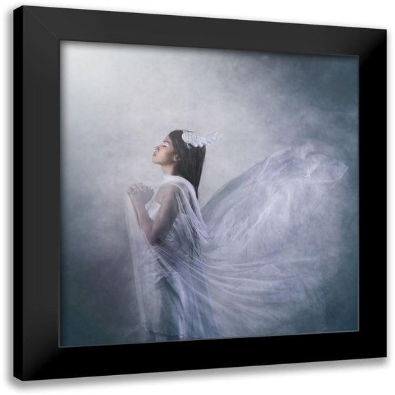 Ryanholy 12x12 Black Modern Framed Museum Art Print Titled - pray of angel