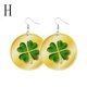 thumbnail image 1 of Pendientes para mujer, regalos para mujer, pendientes de San Patricio, pendientes de sombrero verde geométrico irlandés, joyería para mujer, pendientes de moda., 1 of 2