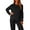 Black, variant on Cozy Flannel Sleepshirt Loose Fit Long Sleeve Nightgown Top for Home And Relaxation Comfortable Soft Brushed Maternity Night Shirt