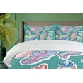 thumbnail image 4 of Ambesonne Fantasy Duvet Cover Sets, Unicorn Magic Items, 2-Queen, Cadet Blue and Multicolor, 4 of 7