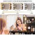 thumbnail image 4 of Vanity Desk with Lighted Mirror, 39.4 inch Vintage Makeup Table with Power Outlet, Bedroom Vanity Dressing Table with Adjustable Lights & 2 Drawers, Gifts for Teen Girls Women, Black, 4 of 9