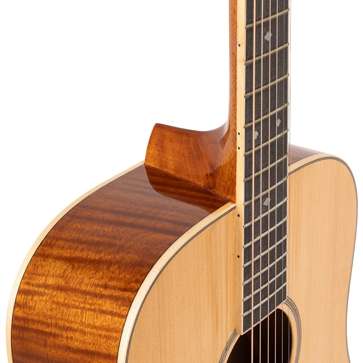 Stagg Series 45 Dreadnought Acoustic Guitar Spruce Top Flamed Mahogany  SA45-D-FM