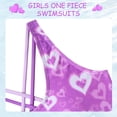 thumbnail image 7 of Girls One Piece Swimsuits Girls Bathing Suits Size 10-12 Cute Heart Pattern Purple, 7 of 7