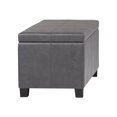 thumbnail image 1 of SIMPLIHOME Dover Banc Rectangulaire de Rangement à Dessus Relevable de 36 Pouces de Large en Similicuir Gris Pierre Rembourré, Repose-Pieds Tabouret, Table Basse pour le Salon, la Chambre et la Chambre d'Enfant, Contemporain, 1 of 5