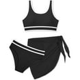 thumbnail image 3 of TBWNWG Girls Size 7 Swimsuit,Girls Swimsuits 3 Piece Tankini Bathing Suit Set Bikini Swimwear with Cover Ups Beach Skirt,Size 13-14 Years, 3 of 6