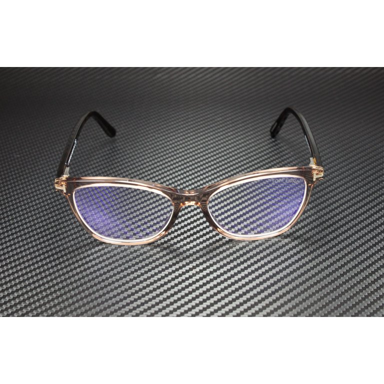 Tom Ford FT5636-B 045 Shiny Lt Brown Clear Lens Plastic 52  display picture 3