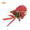 thumbnail image 3 of Uxcell 2 Pcs Boutonnieres Wedding Rose Boutonnieres with Pin and Clip for Wedding Party Ceremony Anniversary Red, 3 of 5
