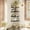 Black, variant on Fairy 4 Tier Rustic Brown Corner Floating Shelves for Wall, Farmhouse Corner Shelf Unit
