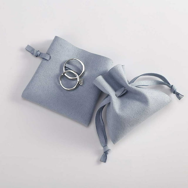 Maoww 50 Pieces Gift Bag Portable Drawstring Solid Color Candy Ring Jewelry Cellphone Storage Pouch Pocket Organizer Green