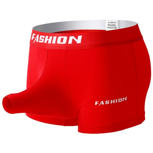 Calzones Para Hombre, Ropa Interior Para Hombre, Pantalones De Cuatro Esquinas, Estilo Cintura Media, Color Sólido, Transpirables, Soporte Escrotal, Pantalones De Esquina Plana Con Nariz De Elefante.