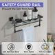 thumbnail image 4 of Estante de cristal para baño SFGSOWOR de 40 cm con toallero negro mate, 4 of 8
